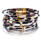 Ethnic Multi-Strand Leopard Bracelet 1