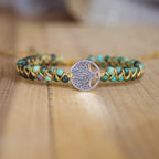 Bracelet Femme Pierre Naturelle Violet Arbre de Vie