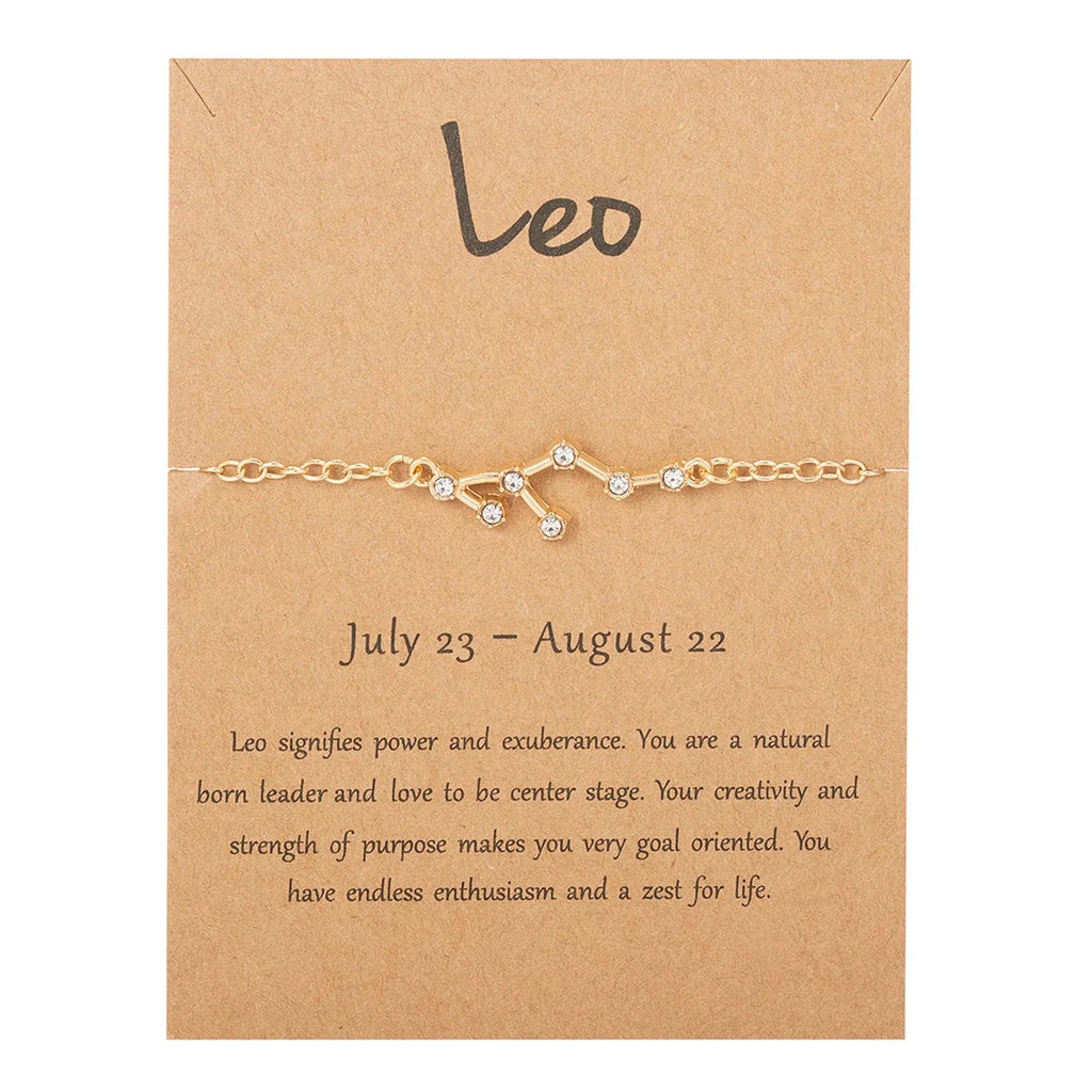 Pulsera Mujer Signo del Zodiaco 12 Constelaciones león