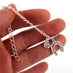 Horseshoe Curb Chain Lucky Horseshoe Bracelet silver