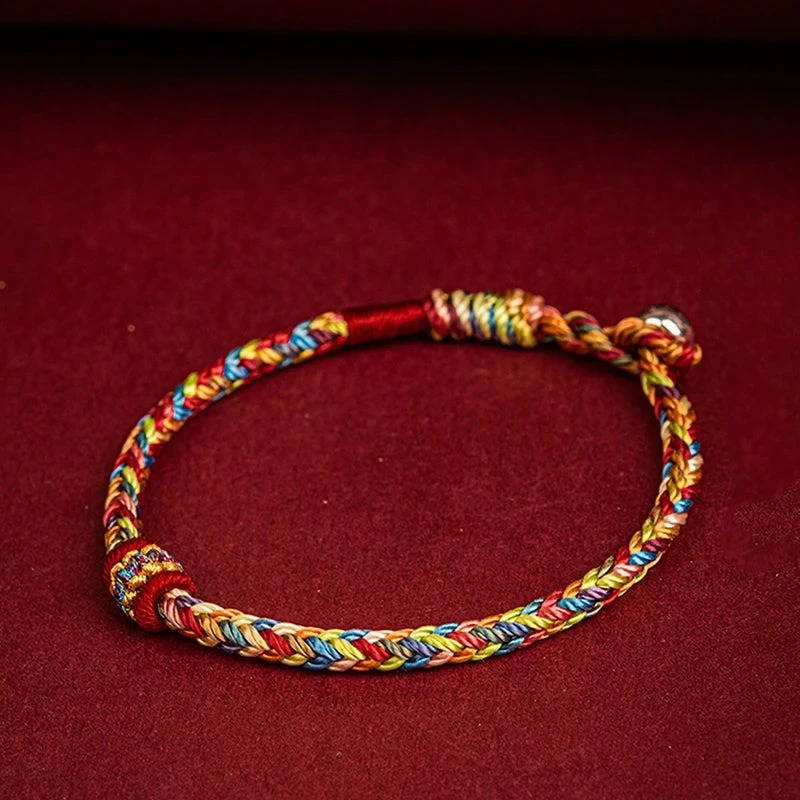 Multicolored Tibetan Buddhist ID Bracelet