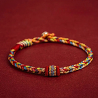 Multicolored Tibetan Buddhist ID Bracelet