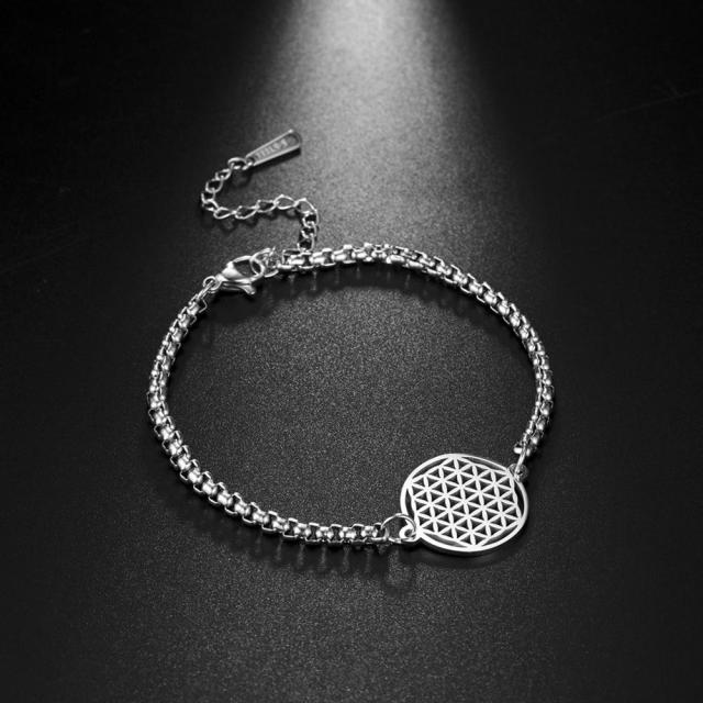 Pulsera Flor de la Vida Dawapara Mandala Esclava plata