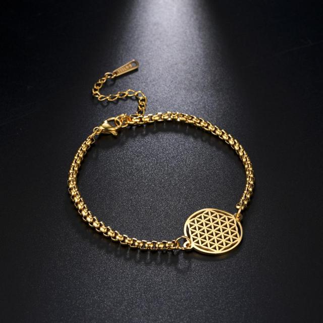 Pulsera Flor de la Vida Dawapara Mandala Esclava oro
