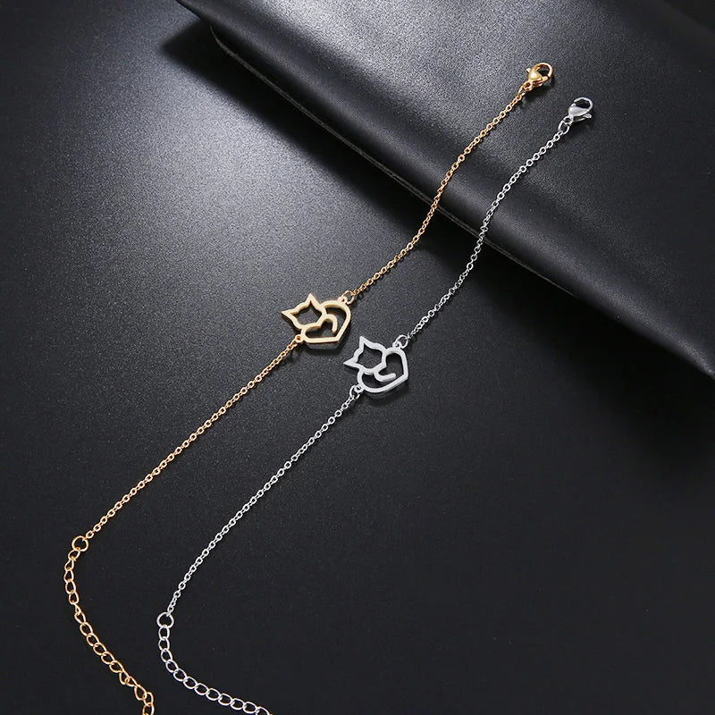 Heart Cat ID Bracelet