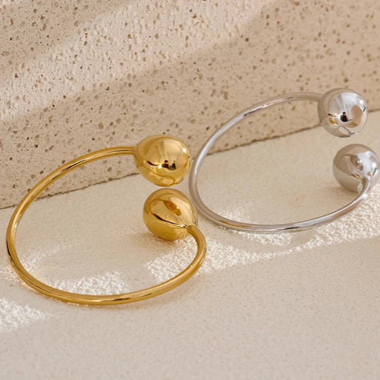 Gold Water Drop Charm ID Bracelet