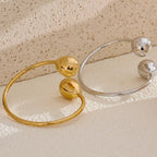 Gold Water Drop Charm ID Bracelet
