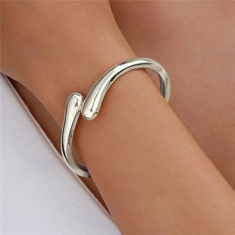 Fine Water Drop Chain Bracelet Silver