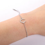 Pulsera / Brazalete Herradura Pezuña Amuleto de la suerte plata