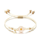 White Daisy Flower ID Bracelet