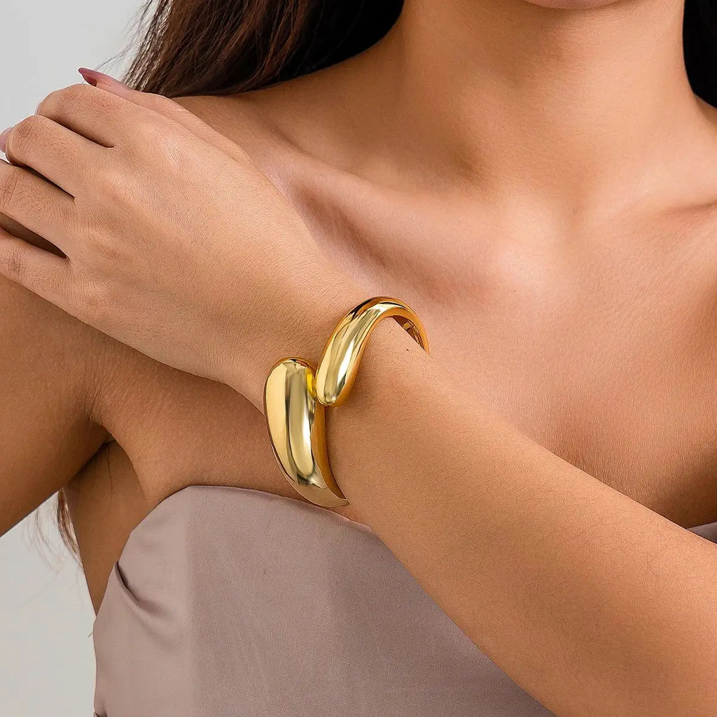 Gold Water Drop ID Bracelet