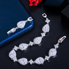 Pulsera Gota de Agua en Zirconio plateado