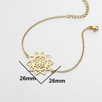 Dawapara Women's Mandala Flower of Life Chain Bracelet
