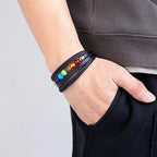 Men's Leather Bracelet 7 Chakras
