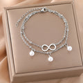 Infinite Pearl Bracelet silver