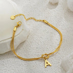 Bracelet initiale et noeud - lettre