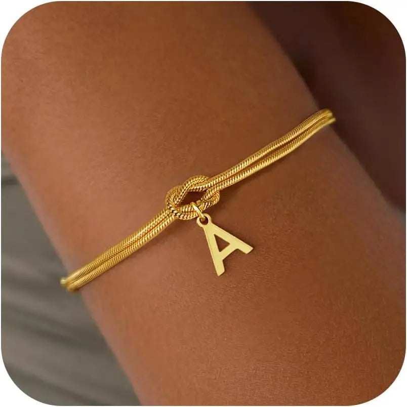 Pulsera lazo con inicial - letra 