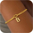 Bracelet initiale et noeud - lettre