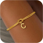 Bracelet initiale et noeud - lettre