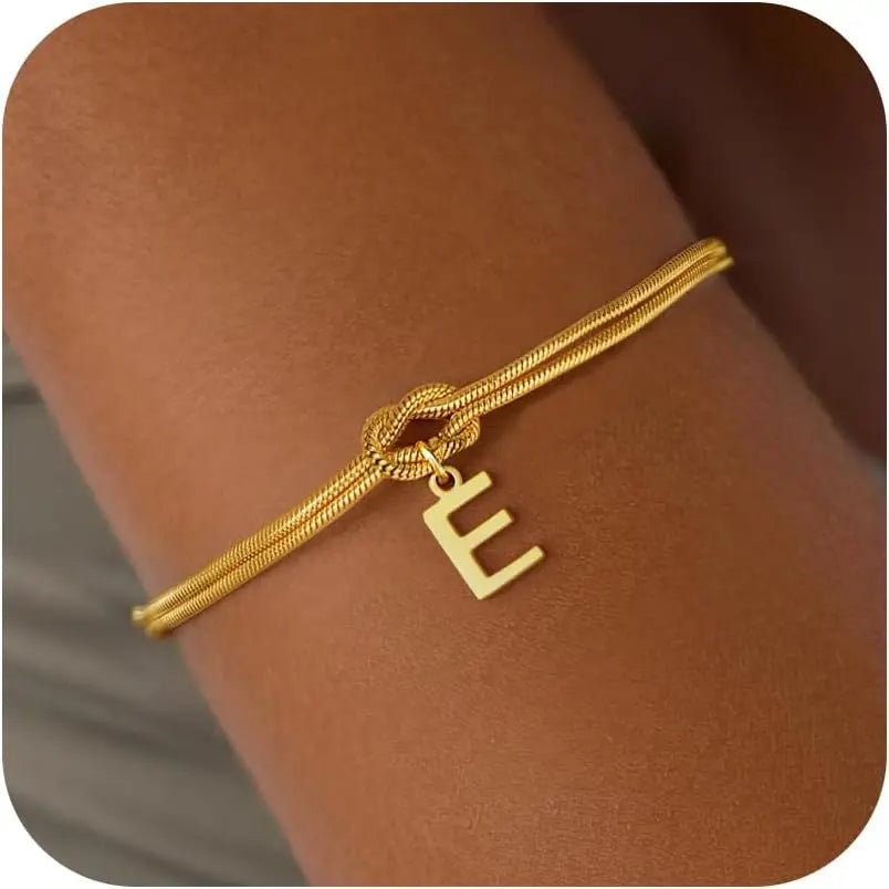 Pulsera lazo con inicial - letra 