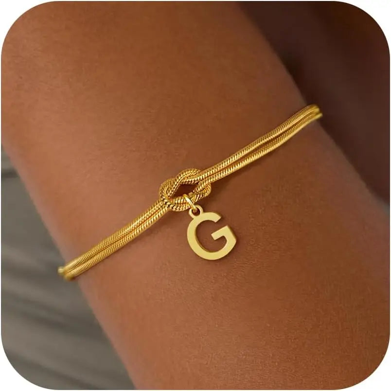 Pulsera lazo con inicial - letra 