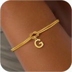 Pulsera lazo con inicial - letra 
