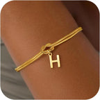 Bracelet initiale et noeud - lettre