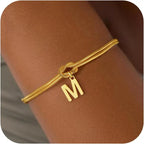 Bracelet initiale et noeud - lettre