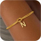 Bracelet initiale et noeud - lettre