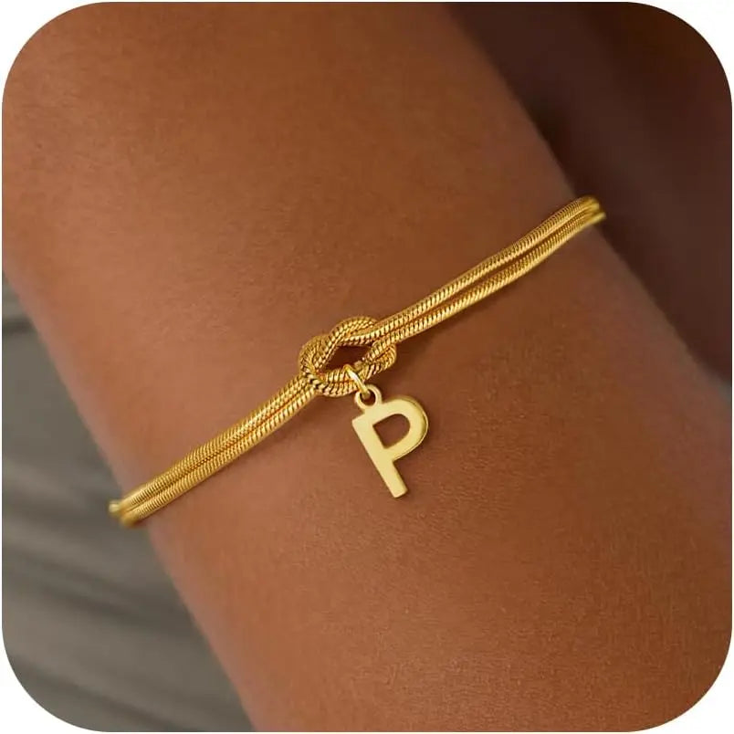 Pulsera lazo con inicial - letra 