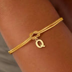 Pulsera lazo con inicial - letra 