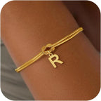 Bracelet initiale et noeud - lettre