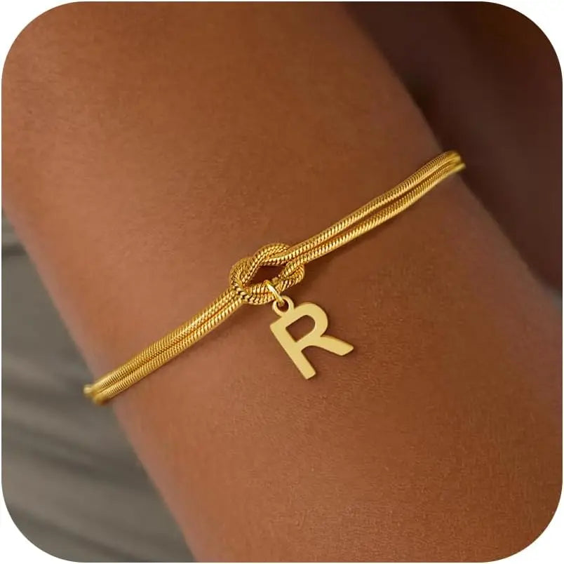 Pulsera lazo con inicial - letra 