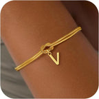 Bracelet initiale et noeud - lettre