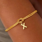 Bracelet initiale et noeud - lettre