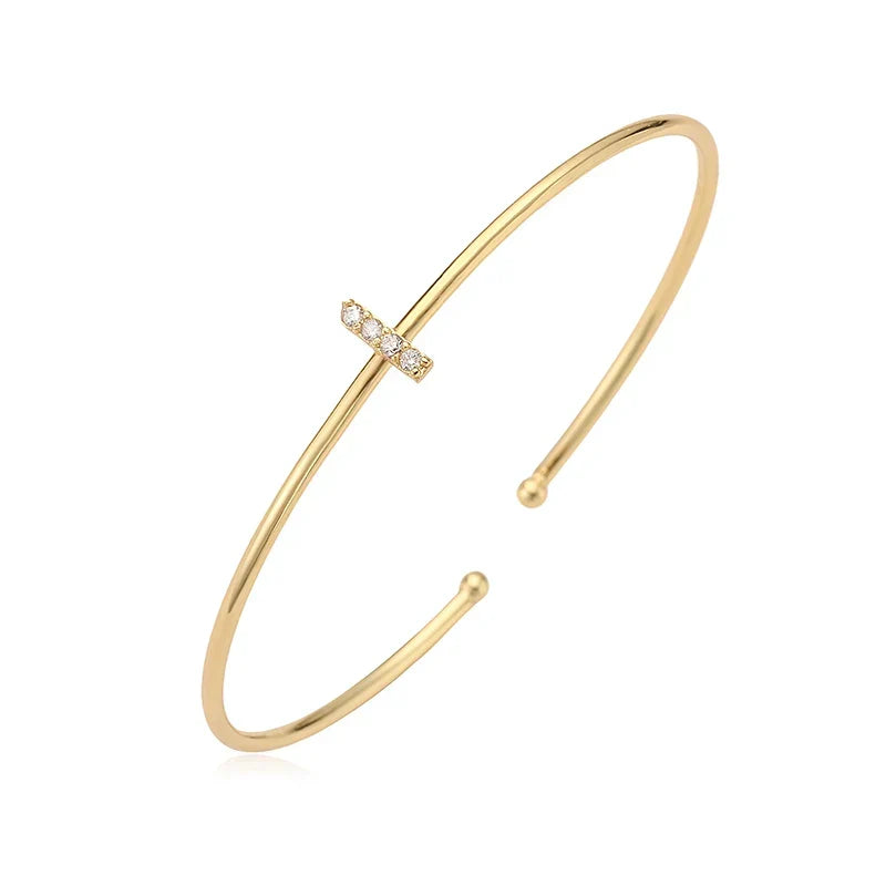 Bracelet initiale minimaliste i