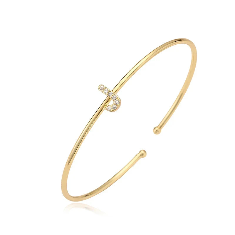 Bracelet initiale minimaliste j
