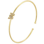 Bracelet initiale minimaliste - lettre W