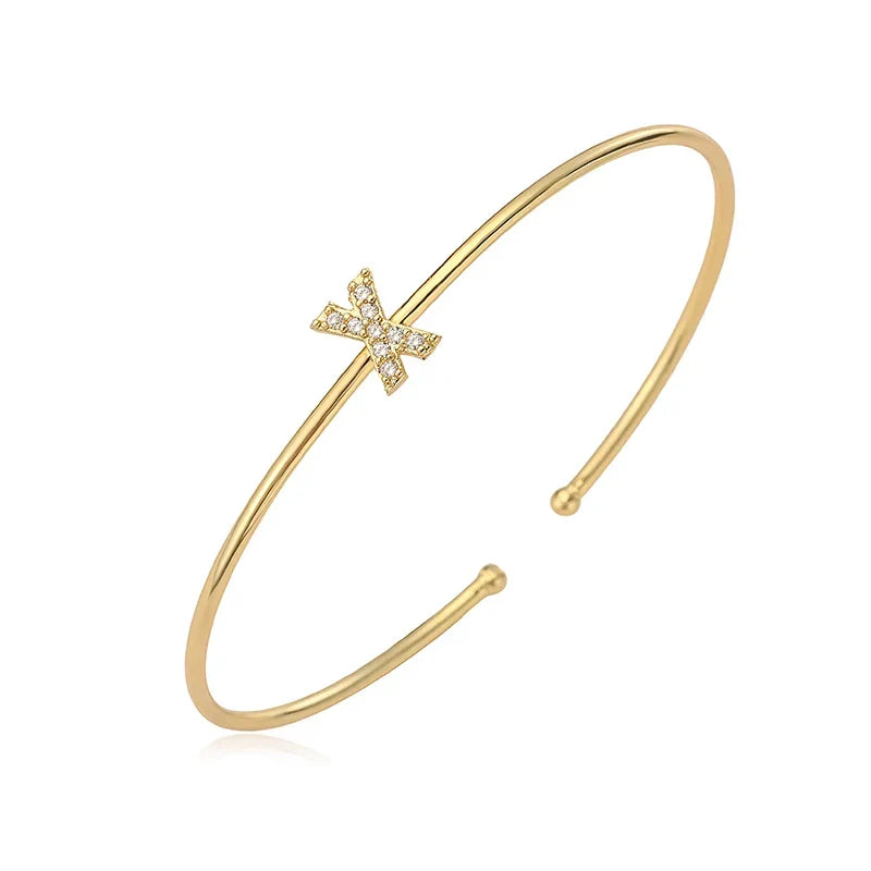 Bracelet initiale minimaliste x