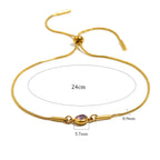 Birthstone bangle bracelet with colored stone