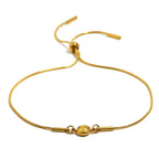 Birthstone bangle bracelet with colored stone