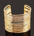 Bracelet Jonc Épais Or & Argent pour Femme