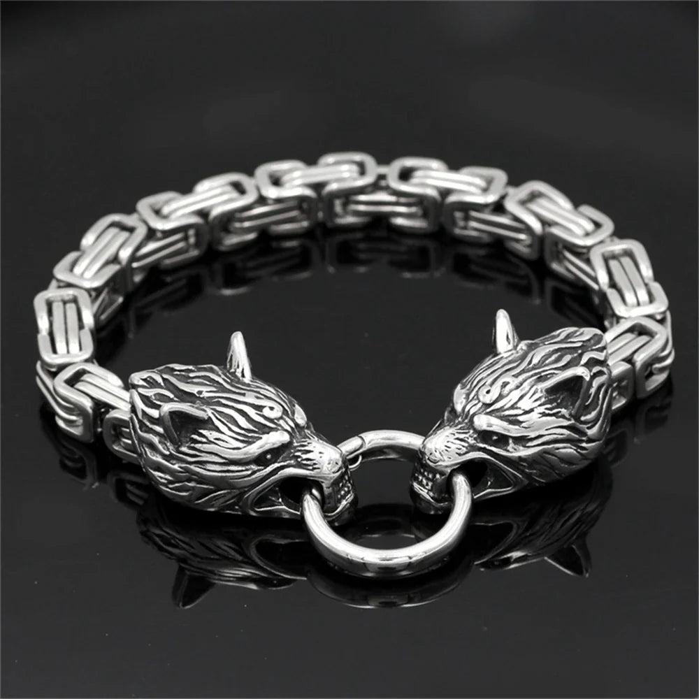 Giant Fenrir Viking Wolf Bracelet