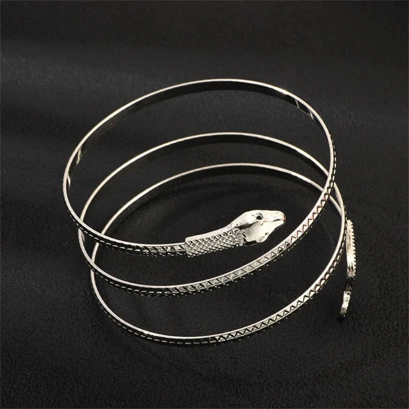Brazalete Brazalete Serpiente Mujer Reptil plata