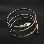Brazalete Brazalete Serpiente Mujer Reptil plata