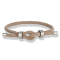 Modern braided cord bracelet with knot