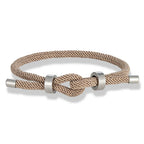 Modern braided cord bracelet with knot