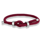 Modern braided cord bracelet with knot