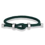 Modern braided cord bracelet with knot