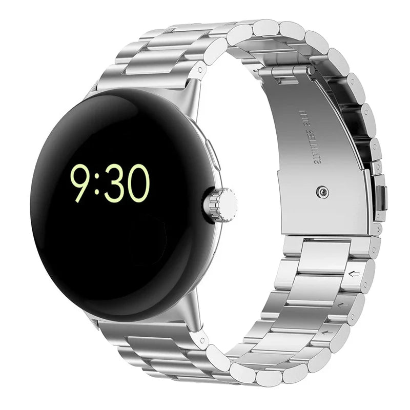 Pulsera Reloj de Acero Templado Smartwatch Google Pixel Watch 1 & 2 plata